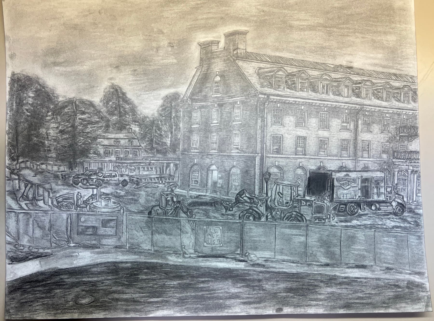 Memorial Horizon — graphite, 2023